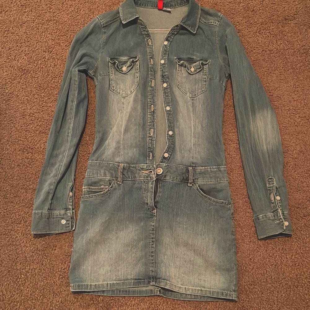 H&M denim mini dress